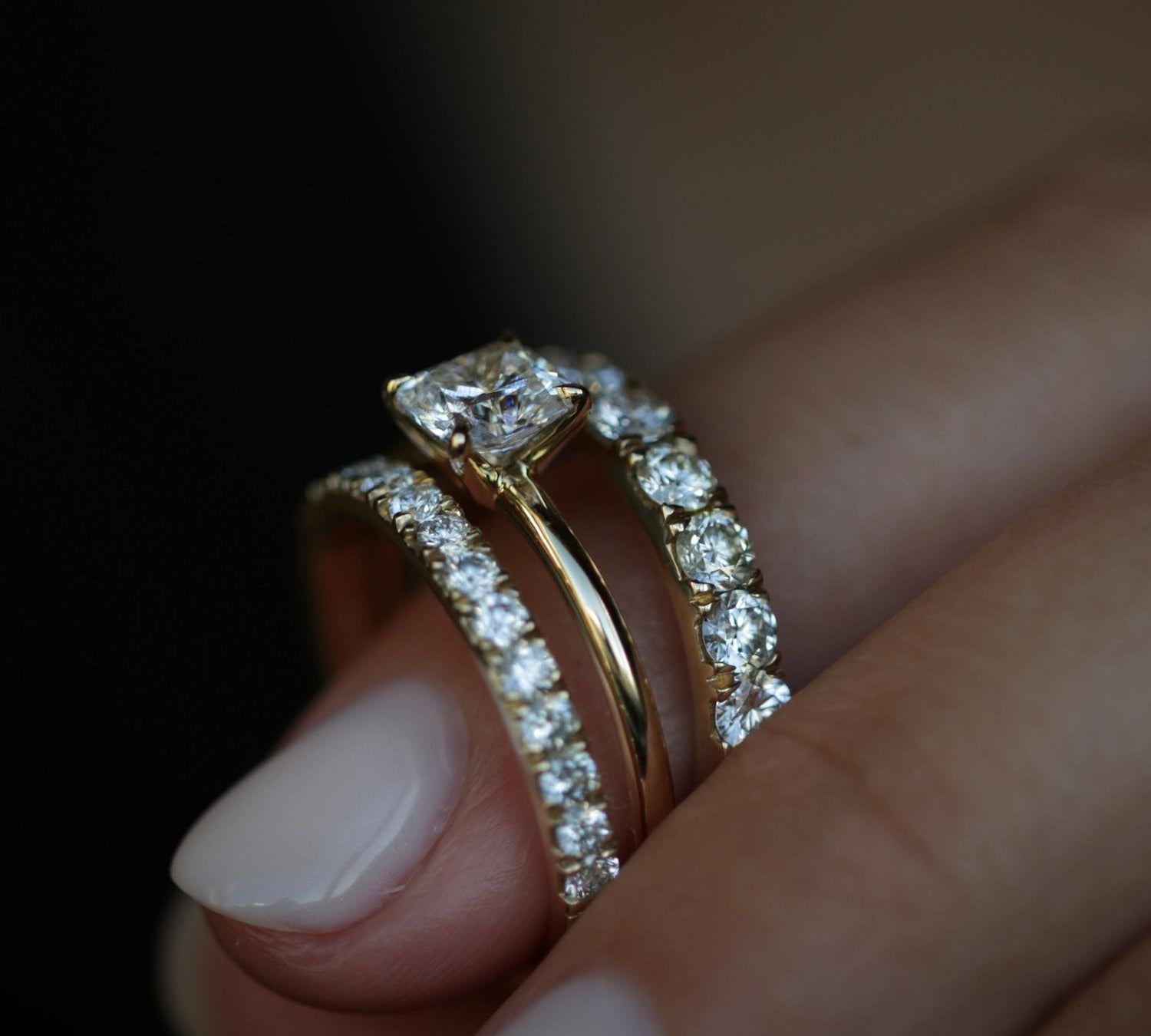 1.10 CT Round Lab Grown Diamond Wedding Band