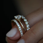 0.55 CT Round Half Eternity Lab Grown Diamond Wedding Band