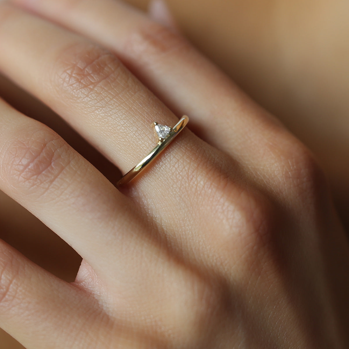 Trillion Solitaire Lab Grown Diamond Engagement Ring