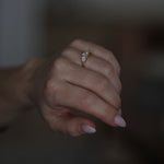 0.50 CT Round Three Stones Lab Grown Diamond Engagement Ring