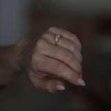 0.50 CT Round Three Stones Lab Grown Diamond Engagement Ring