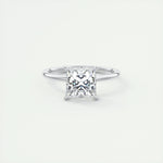 2 CT Princess Hidden Halo CVD F/VS1 Diamond Engagement Ring 1