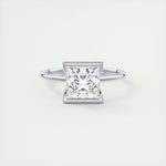 2 CT Princess Solitaire CVD F/VS1 Diamond Engagement Ring 1