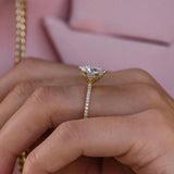 2.75 CT Round Pave Lab Grown Diamond Engagement Ring