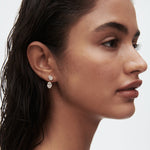 4.0 TCW Oval Cut Lab Grown Stud Jacket Earrings