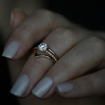 Round Cut Pave Lab Grown Diamond Engagement Ring