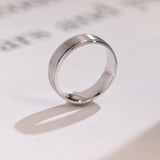 Delicate Men's Wedding Band Brushed in Solid Gold 8