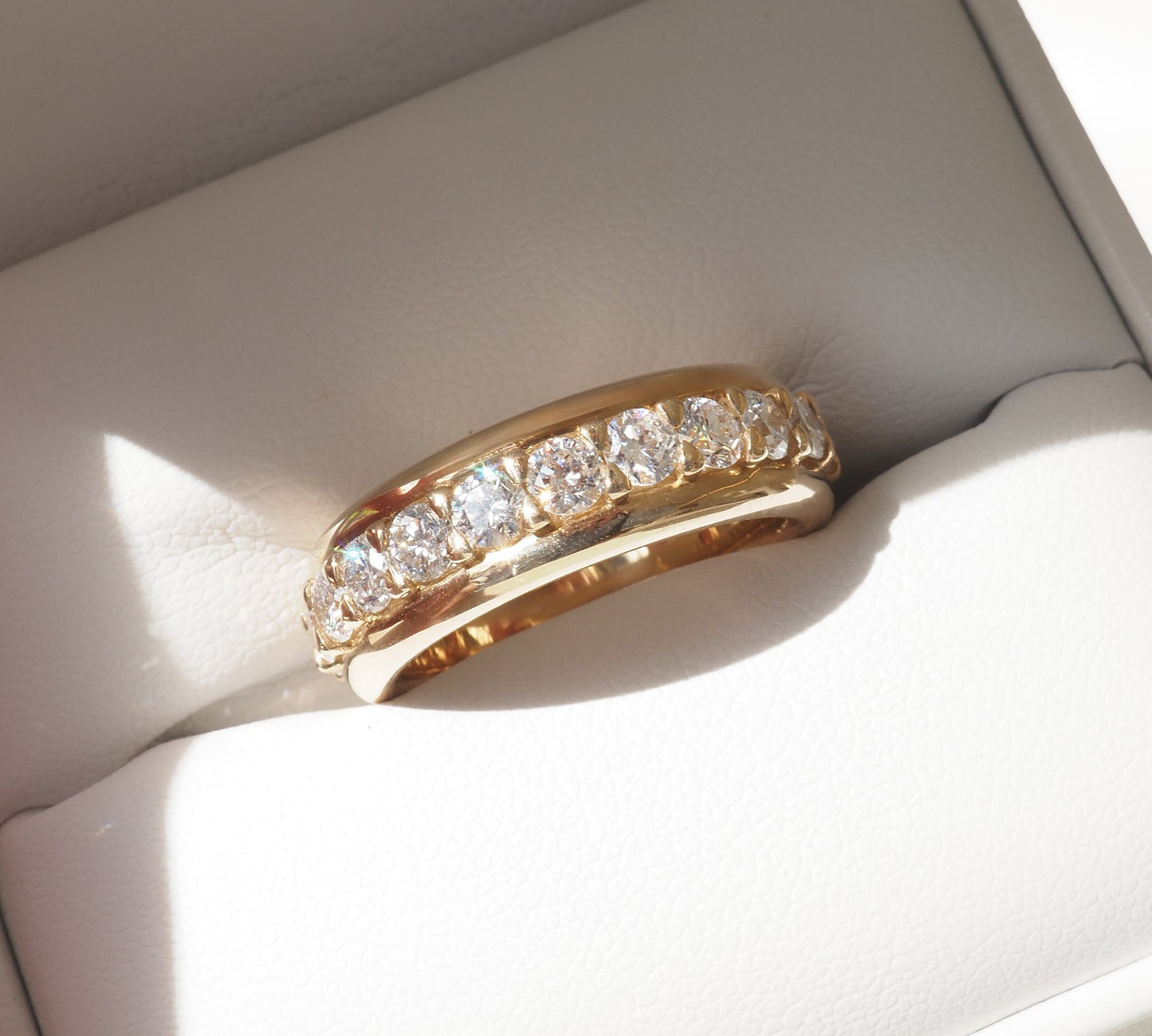 Stunning 2.20 TCW Round Moissanite Stones Full Eternity Wedding Bands