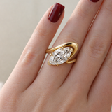 Marquise Lab Grown Diamond unique Engagement Ring