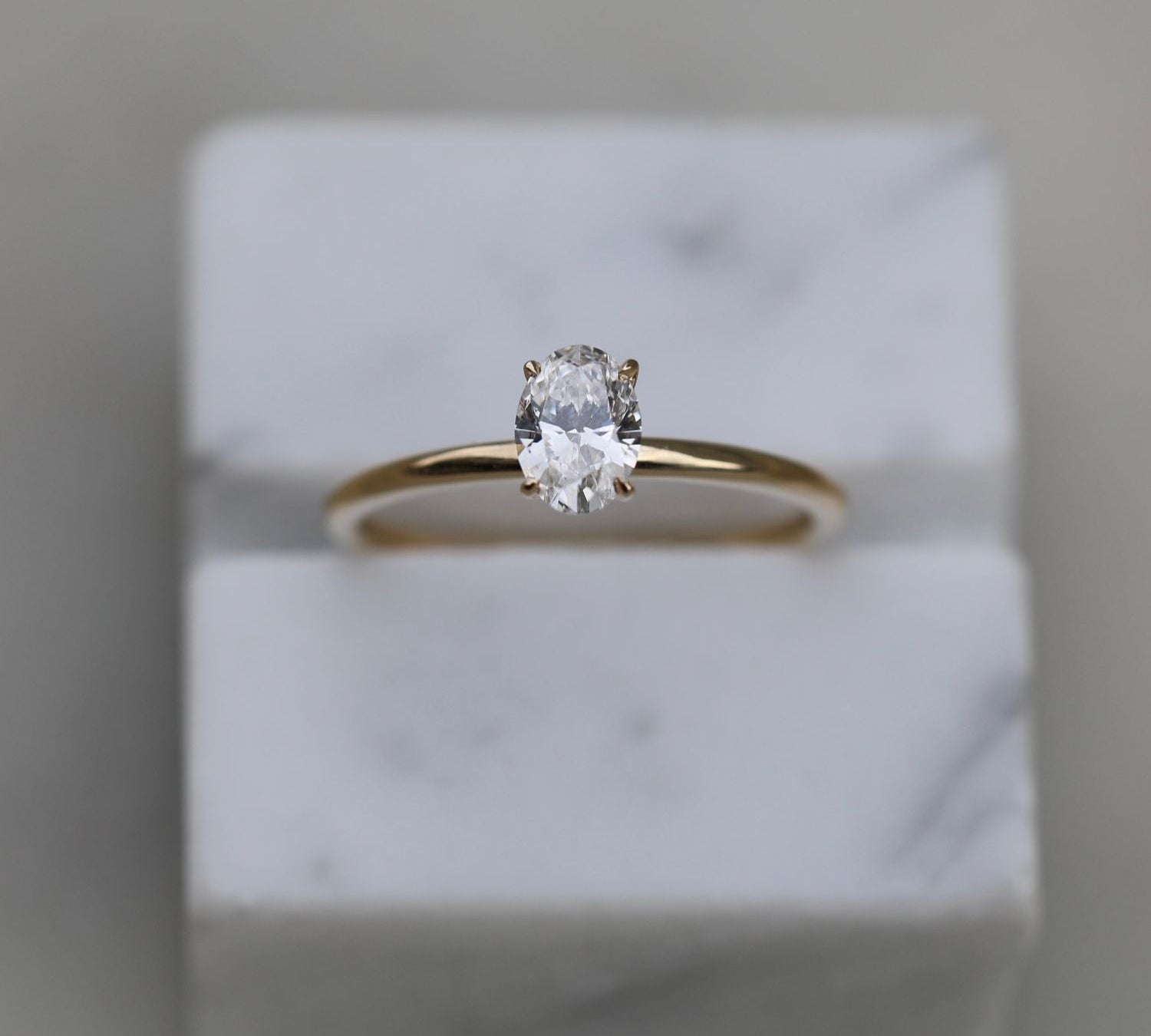 Oval Solitaire Lab Grown Diamond Engagement Ring