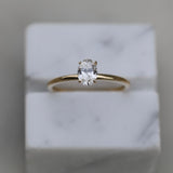 Oval Solitaire Lab Grown Diamond Engagement Ring