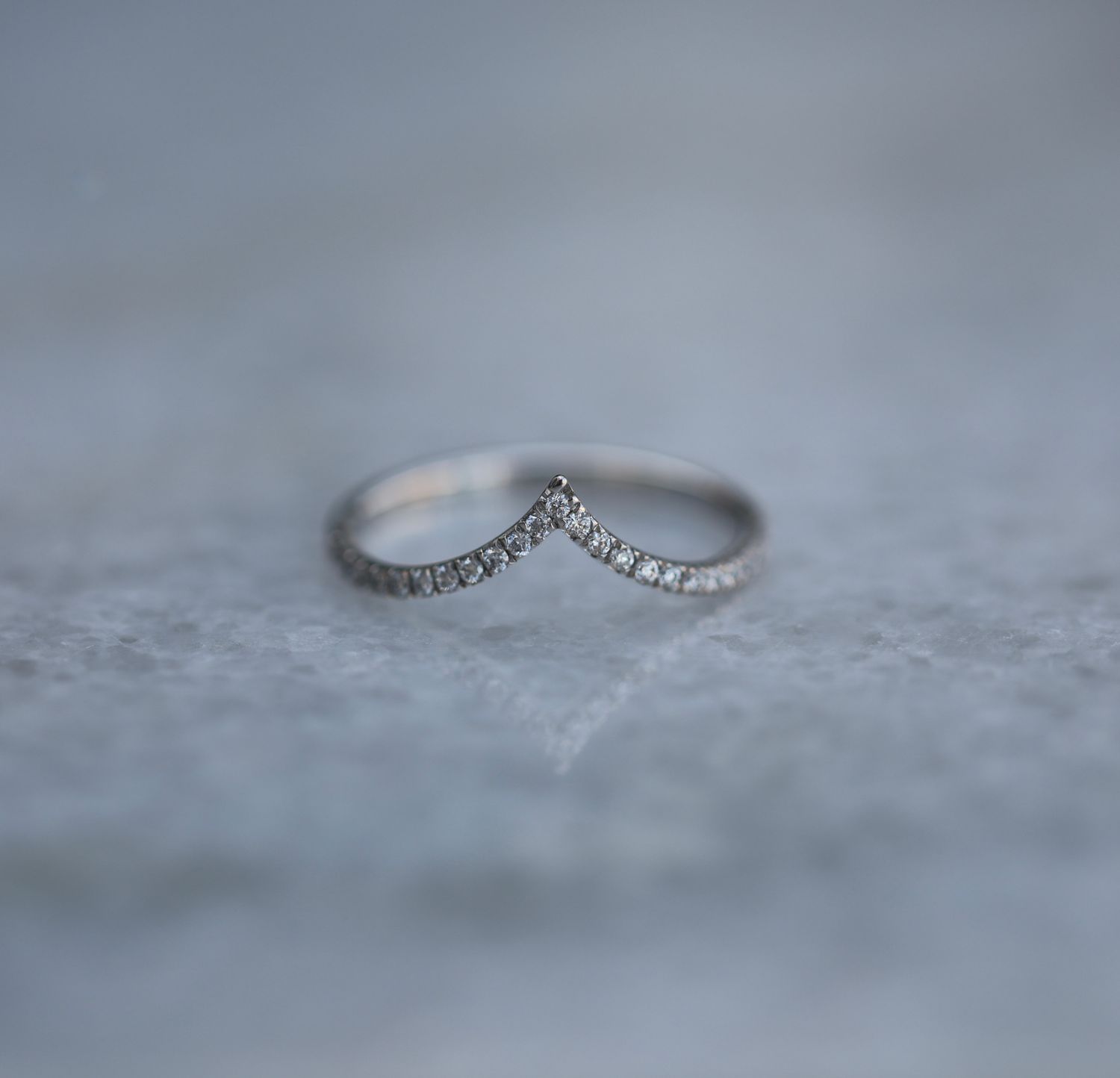 0.225 CT Round Curved Lab Grown Diamond Wedding Band