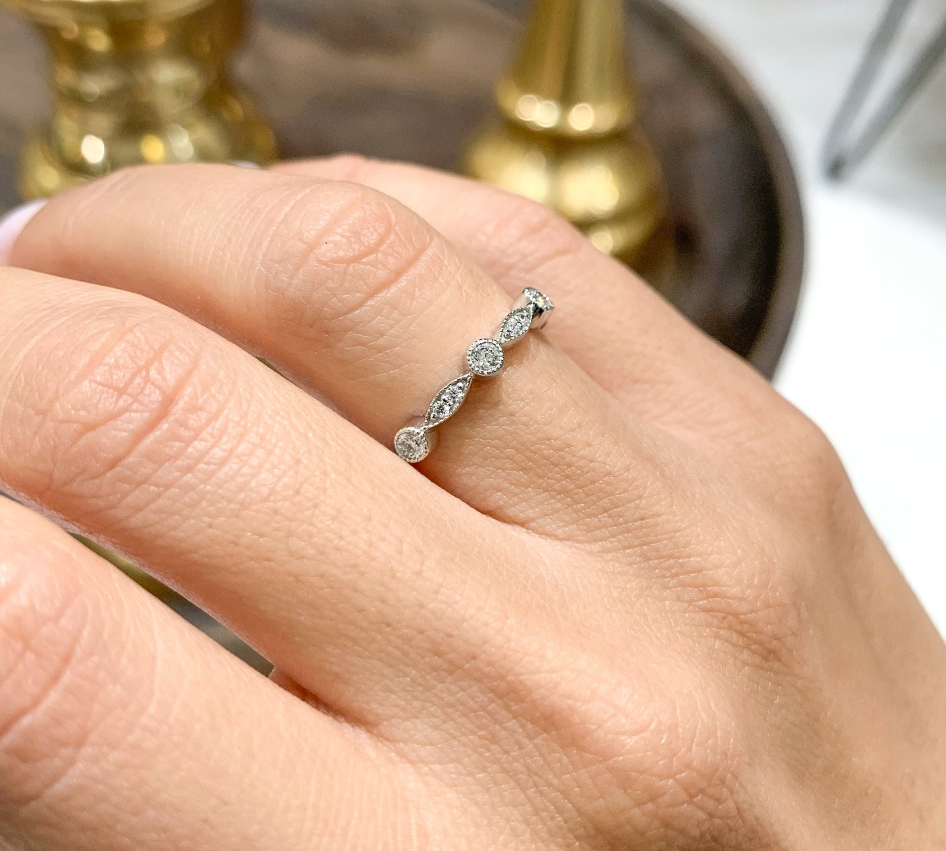 0.5 CT Round Full Eternity CVD EF/VVS Diamond Wedding Band 2