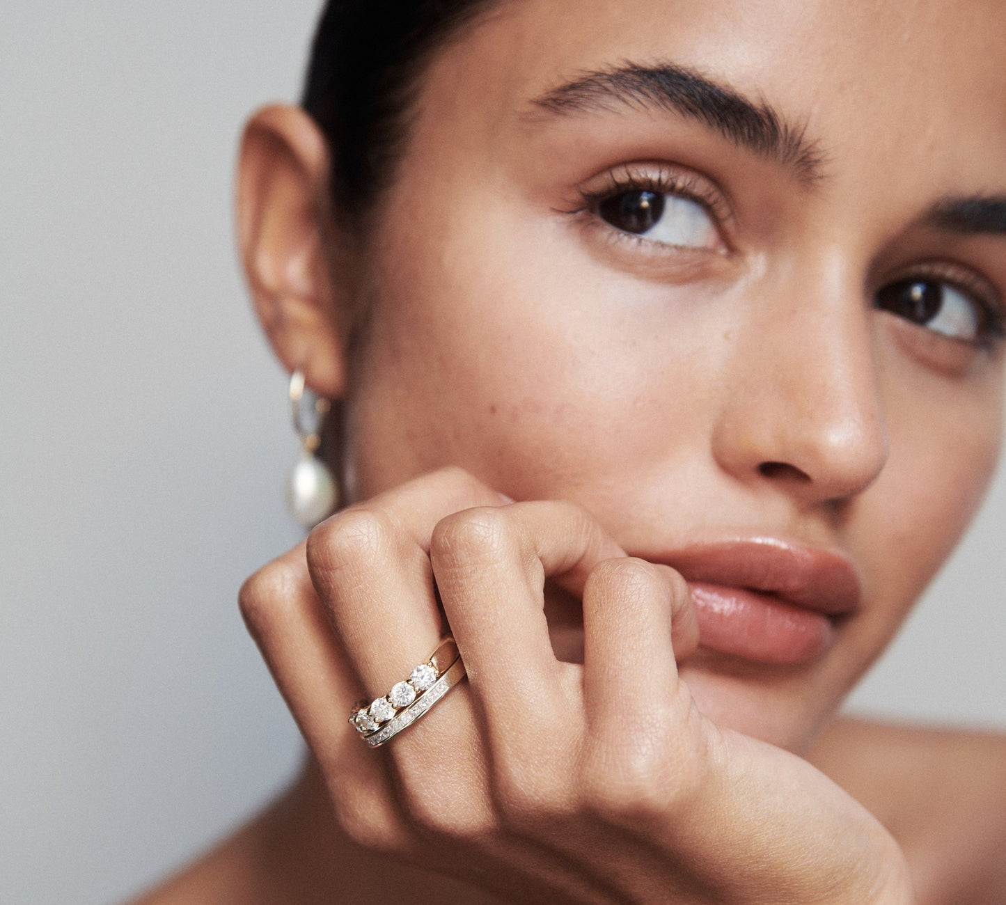 Stunning 0.5 TCW Round Moissanite Stones Half Eternity Wedding Band