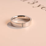Delicate Moissanite Band with 0.05 TCW Round Cut Stones in Solid Gold 1