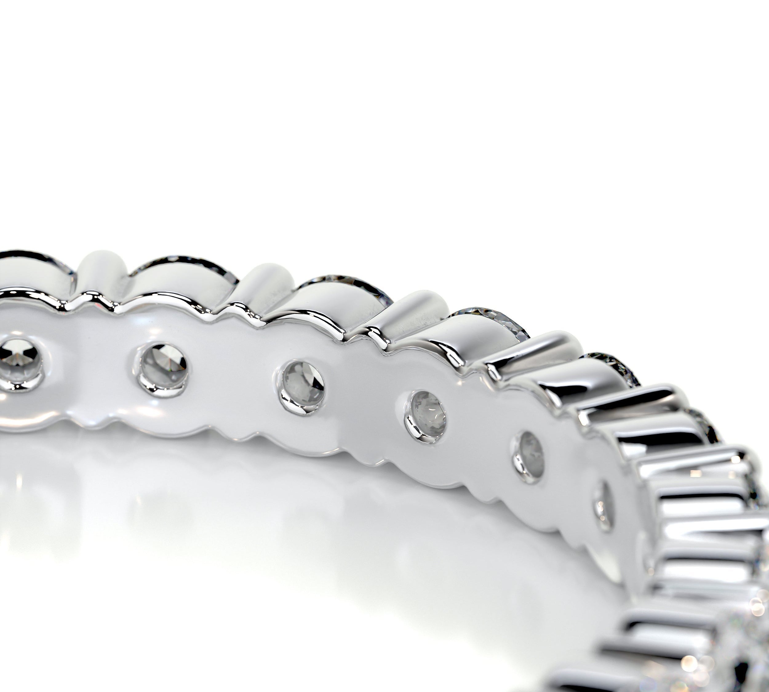 0.9 CT Round Full Eternity CVD EF/VVS Diamond Wedding Band 3