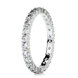 0.9 CT Round Full Eternity CVD EF/VVS Diamond Wedding Band 5