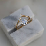 Round Cut Pave Lab Grown Diamond Engagement Ring