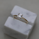 Cushion Solitaire Lab Grown Diamond Engagement Ring