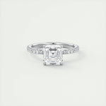 2 CT Asscher Solitaire CVD F/VS1 Diamond Engagement Ring 1