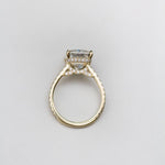 4.80 CT Radiant Solitaire Hidden Halo Moissanite Engagement Ring 3