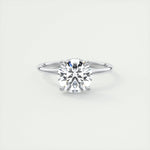 2 CT Round Hidden Halo CVD F/VS1 Diamond Engagement Ring 1