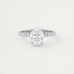 1.5 CT Oval Solitaire CVD F/VS1 Diamond Engagement Ring 1