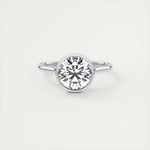 2 CT Round Bezel CVD F/VS1 Diamond Engagement Ring 1