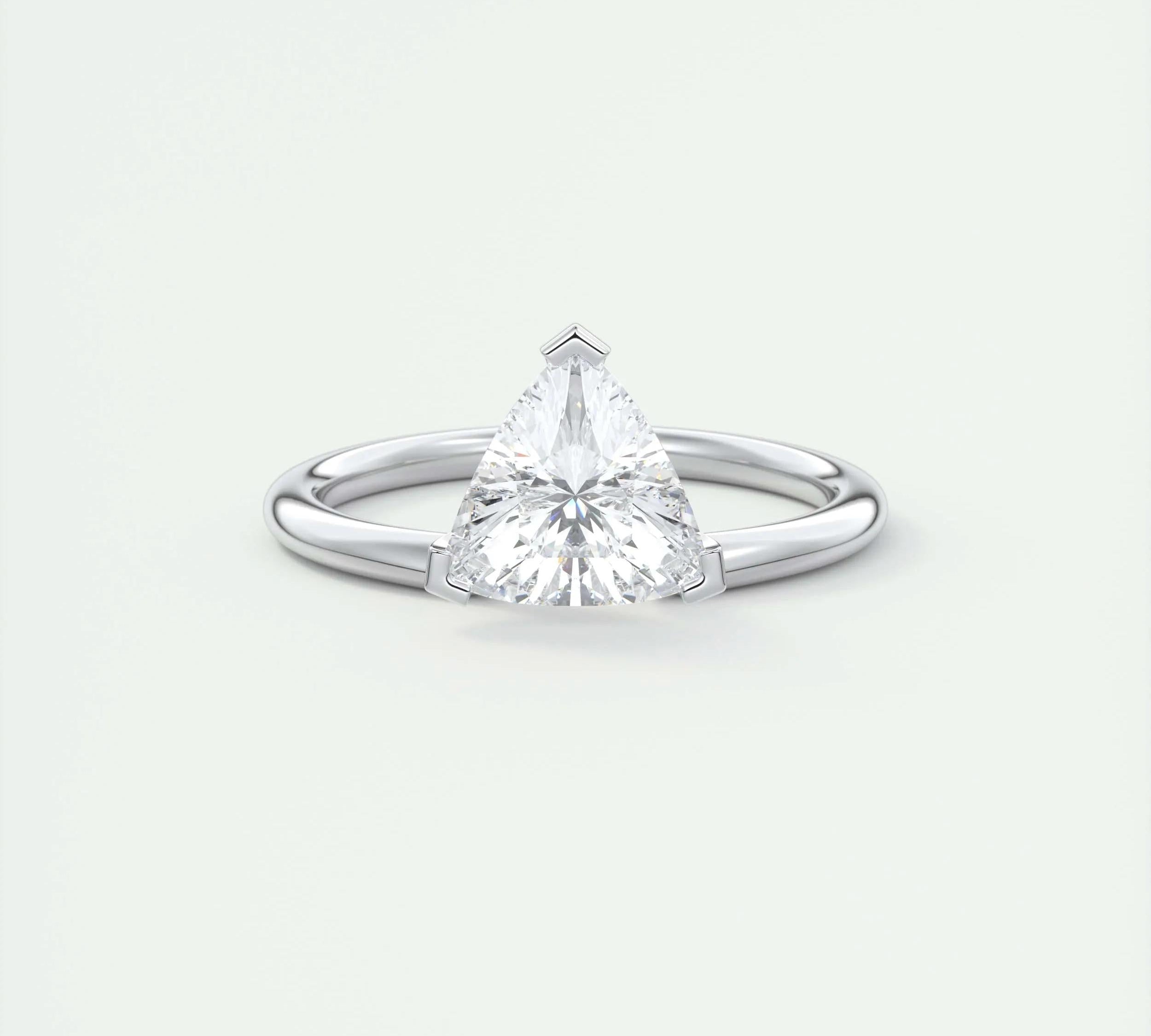 1.5 CT Trillion Solitaire CVD F/VS1 Diamond Engagement Ring 1
