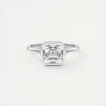 2 CT Asscher Bezel CVD F/VS1 Diamond Engagement Ring 1
