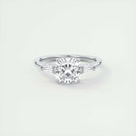 2 CT Cushion Three Stone CVD F/VS1 Diamond Engagement Ring 1