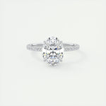 2 CT Oval Solitaire CVD F/VS1 Diamond Engagement Ring 1