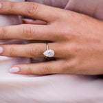 3.20 CT Pear Solitaire Moissanite Engagement Ring 1