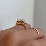 2.40 CT Radiant Lab Grown Diamond Three Stone Style Engagement Ring
