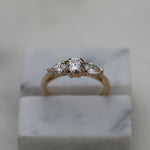 0.50 CT Round Three Stones Lab Grown Diamond Engagement Ring