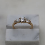 0.50 CT Round Three Stones Lab Grown Diamond Engagement Ring