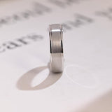 Delicate Men's Wedding Band Brushed in Solid Gold 7