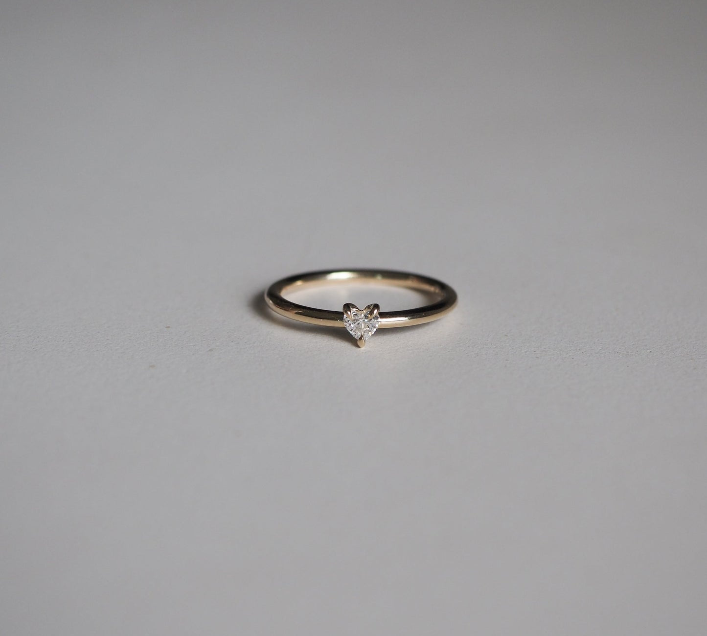 Stunning 0.15 CT Heart Moissanite Engagement Ring with Solitaire Design