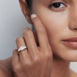 Stunning 1.3 CT Emerald Moissanite Engagement Ring with Three Stone Design