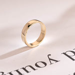 Delicate Men's Wedding Minimalistic Band in Solid Gold 5