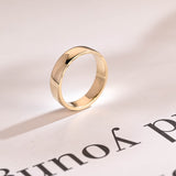 Delicate Men's Wedding Minimalistic Band in Solid Gold 5