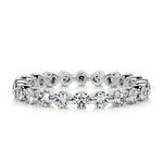 1 CT Round Full Eternity CVD EF/VVS Diamond Wedding Band 1