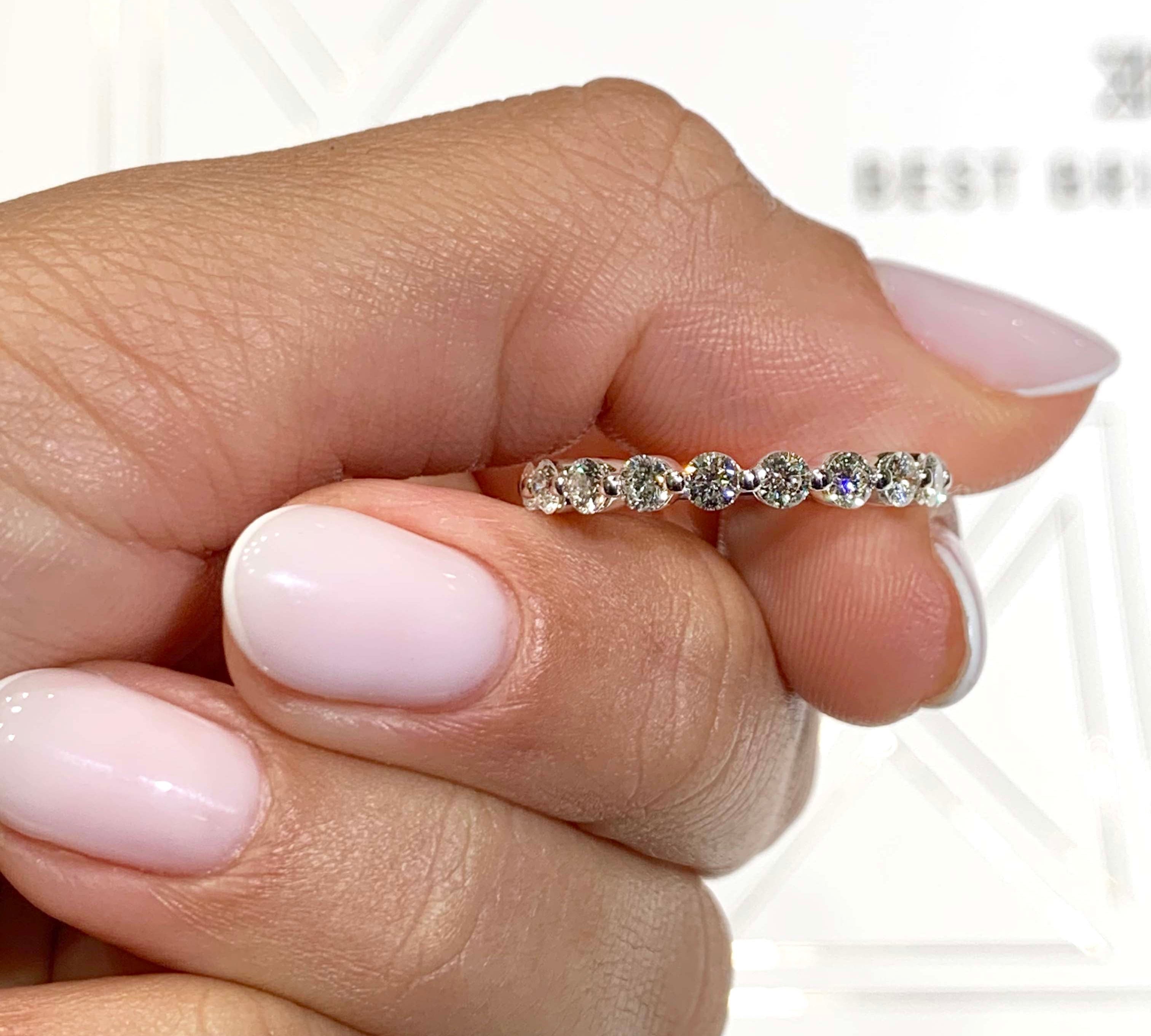 1.75 CT Round Full Eternity CVD EF/VVS Diamond Wedding Band 2