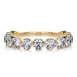 2 CT Round Half Eternity CVD EF/VVS Diamond Wedding Band 5