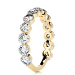 2 CT Round Half Eternity CVD EF/VVS Diamond Wedding Band 10