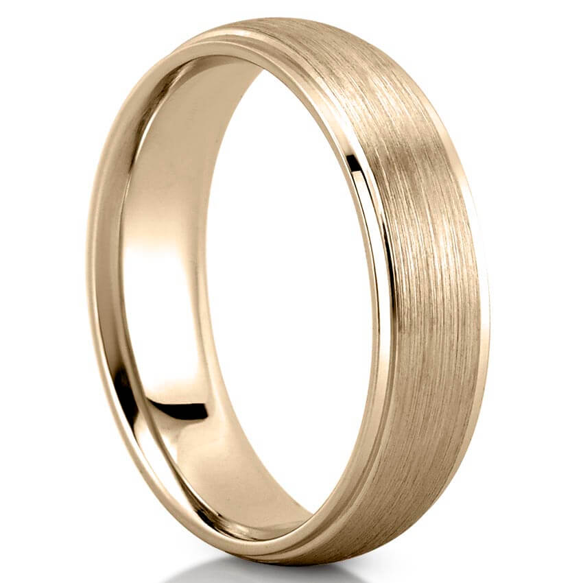 Classic Domed Shaped Wedding Band for Men's in Solid Gold 2