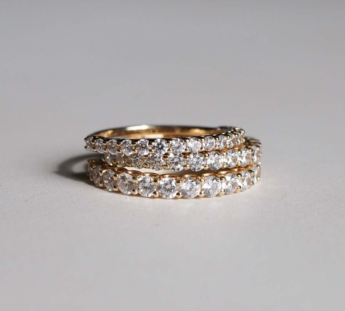 Stunning 0.5 TCW Round Moissanite Stones Half Eternity Wedding Band