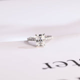 Stunning 1.0 - 2.0 CT Emerald Moissanite Engagement Ring With Hidden Halo Design 1