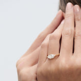 1 CT East West Marquise Solitaire Moissanite Engagement Ring