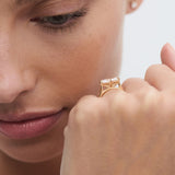 1 CT East West Marquise Solitaire Moissanite Engagement Ring
